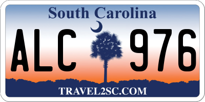 SC license plate ALC976