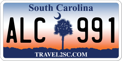 SC license plate ALC991