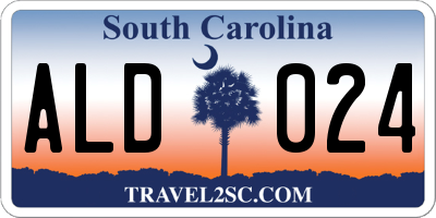 SC license plate ALD024