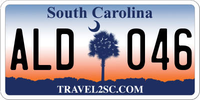 SC license plate ALD046