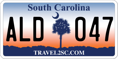 SC license plate ALD047