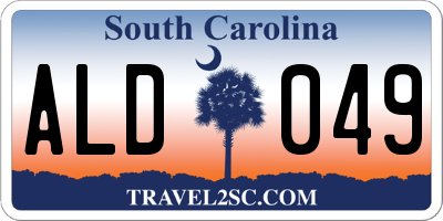 SC license plate ALD049
