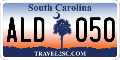 SC license plate ALD050