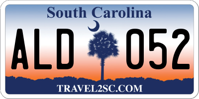 SC license plate ALD052