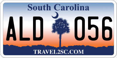 SC license plate ALD056