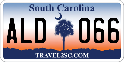 SC license plate ALD066