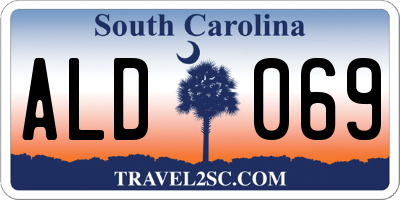 SC license plate ALD069