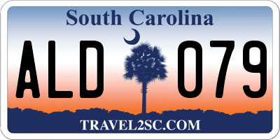SC license plate ALD079
