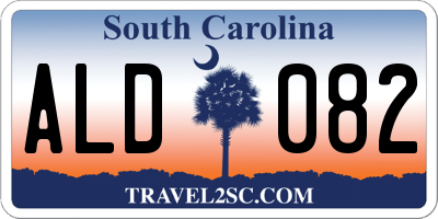 SC license plate ALD082
