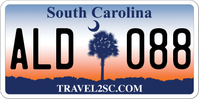 SC license plate ALD088