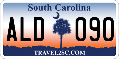 SC license plate ALD090