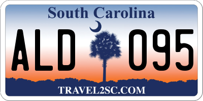 SC license plate ALD095