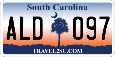SC license plate ALD097