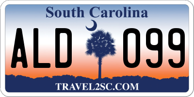 SC license plate ALD099