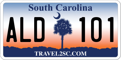 SC license plate ALD101