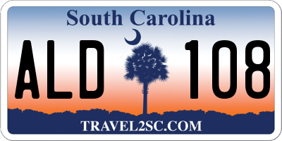 SC license plate ALD108