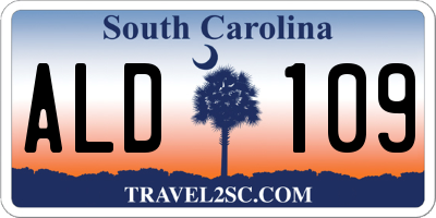 SC license plate ALD109