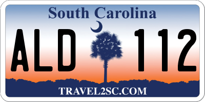 SC license plate ALD112