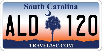 SC license plate ALD120