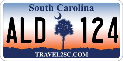 SC license plate ALD124