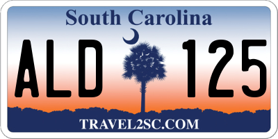 SC license plate ALD125