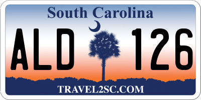 SC license plate ALD126