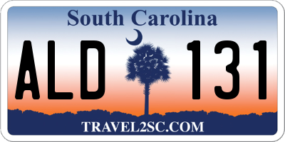 SC license plate ALD131