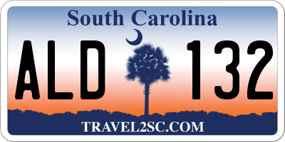 SC license plate ALD132