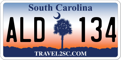 SC license plate ALD134