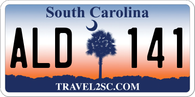 SC license plate ALD141