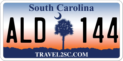 SC license plate ALD144