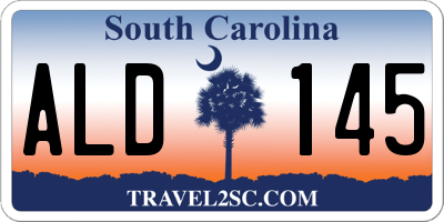 SC license plate ALD145