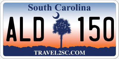 SC license plate ALD150