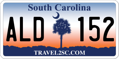SC license plate ALD152