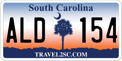 SC license plate ALD154