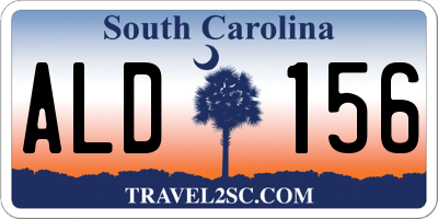 SC license plate ALD156