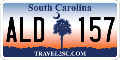 SC license plate ALD157