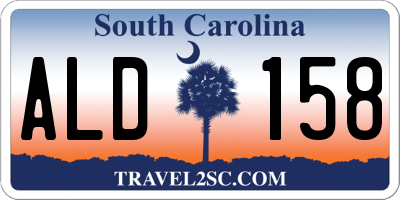 SC license plate ALD158
