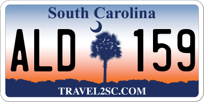 SC license plate ALD159