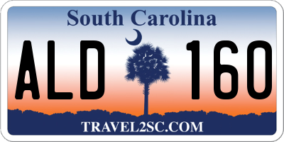 SC license plate ALD160