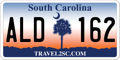SC license plate ALD162