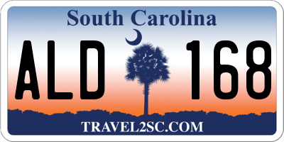 SC license plate ALD168