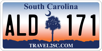 SC license plate ALD171