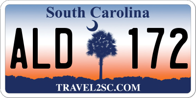 SC license plate ALD172