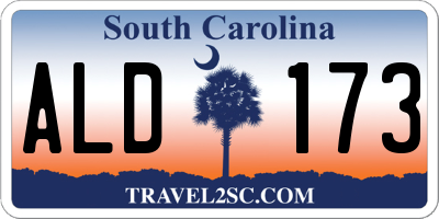 SC license plate ALD173