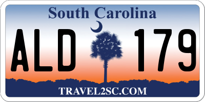 SC license plate ALD179