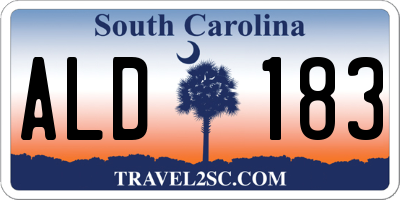 SC license plate ALD183