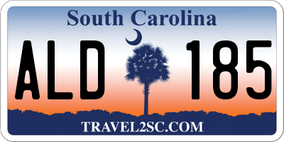 SC license plate ALD185