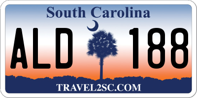 SC license plate ALD188