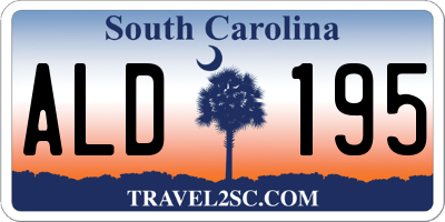 SC license plate ALD195